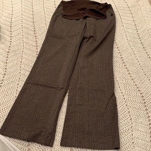Brown Motherhood Dress Pants